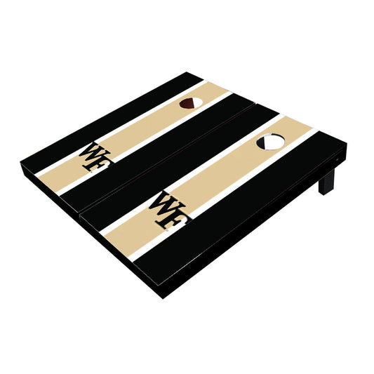 Wake Forest Demon Deacons Gold And Black Matching Long Stripe Cornhole Boards