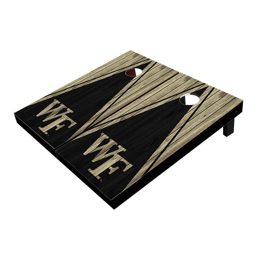 Wake Forest Demon Deacons Black and Gold Matching Triangle Cornhole Boards