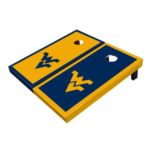 West Virginia Mountaineers Alternating Border All-Weather Cornhole Boards