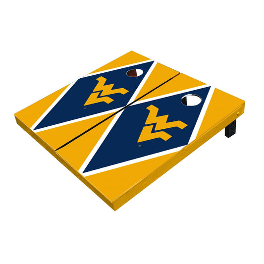 West Virginia Mountaineers Navy And Gold Matching Diamond Cornhole Boards