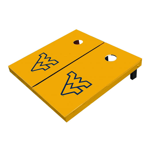 West Virginia Mountaineers Gold Matching Solid Cornhole Boards