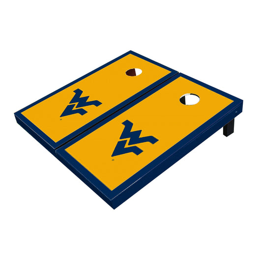 West Virginia Mountaineers Navy Matching Border Cornhole Boards