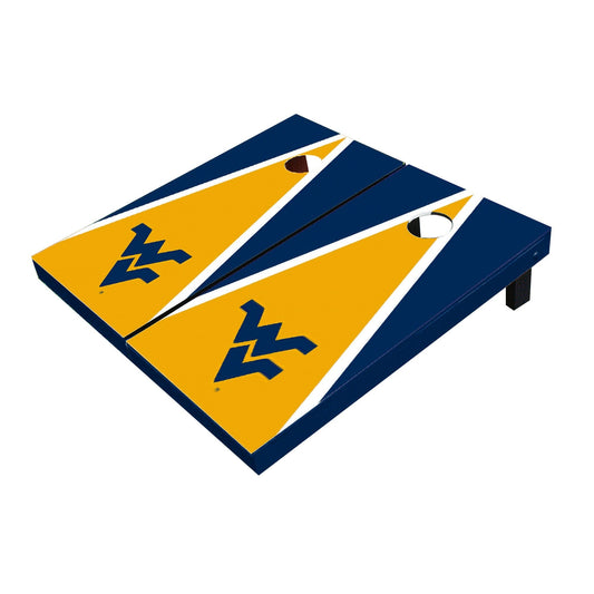 West Virginia Mountaineers Gold And Navy Matching Triangle Cornhole Boards