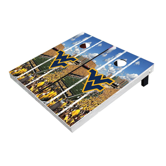 West Virginia Mountaineers Stadium Long Stripe All-Weather Cornhole Boards