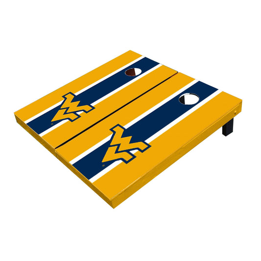 West Virginia Mountaineers Navy And Gold Matching Long Stripe All-Weather Cornhole Boards