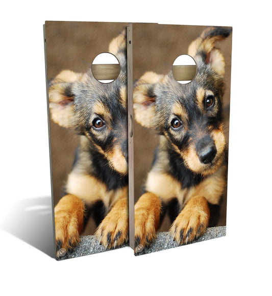 German Shepard Puppy Cornhole Boards