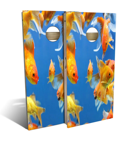 Gold Fish Cornhole Boards