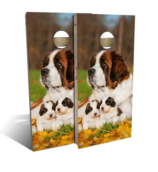 Saint Bernard Dogs Cornhole Boards