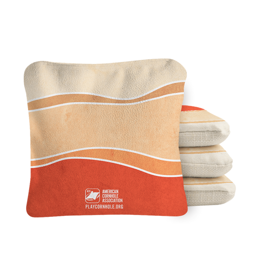 Multicolor Waves Synergy Pro Orange Cornhole Bags