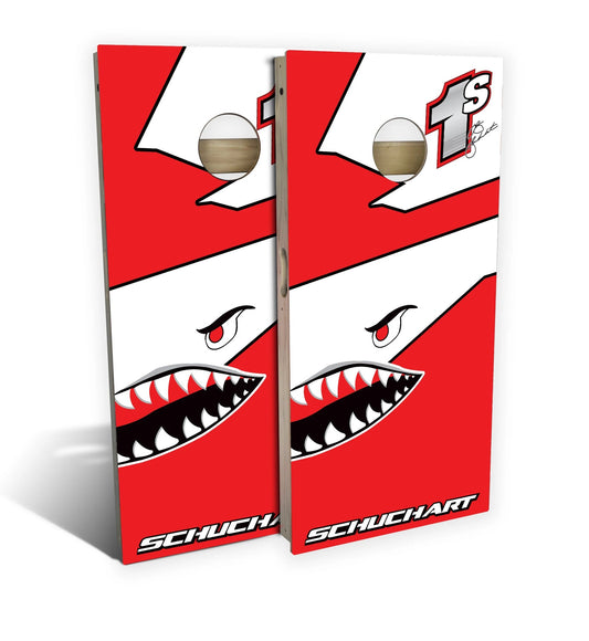 World Of Outlaws Schuchart Shark Racing Cornhole Boards