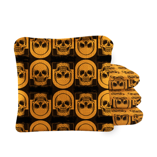 Skull Synergy Pro Orange Cornhole Bags
