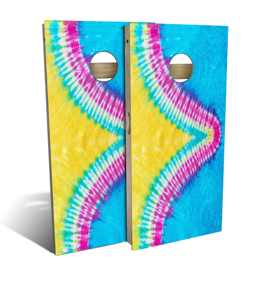 Tie Dye Wave Cornhole Boards