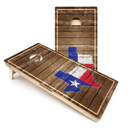 Texas Wood Panel Cornhole Boards