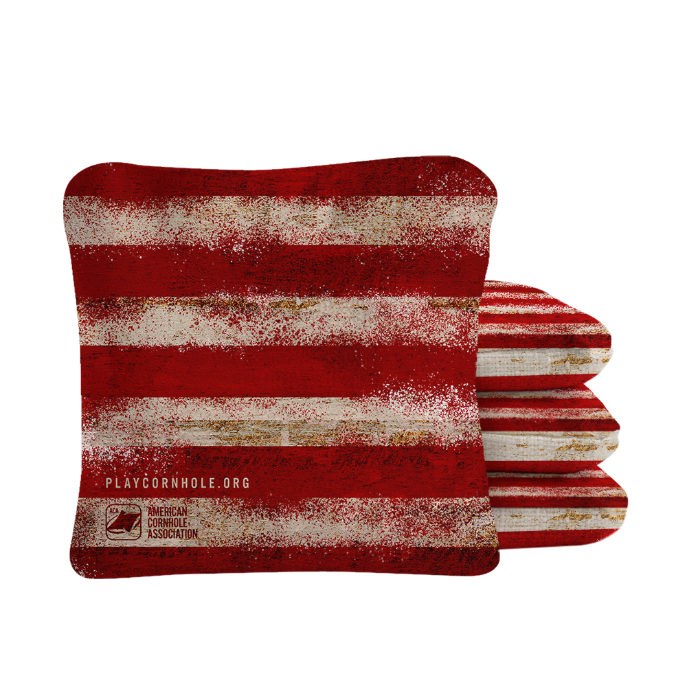 Vintage American Flag Synergy Pro Red Cornhole Bags