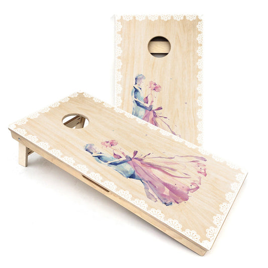 Watercolor Couple Cornhole Boards