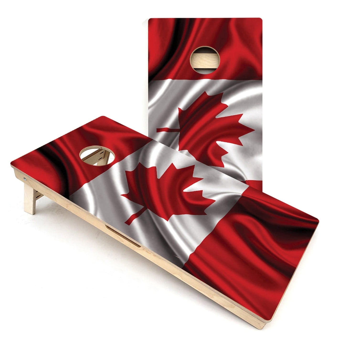 Wavy Canadian Flag Cornhole Boards