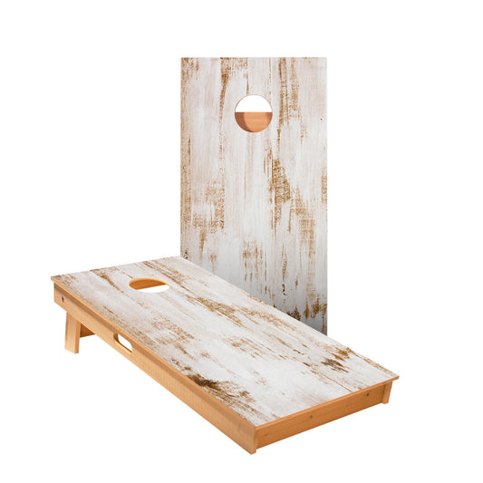 Whitewashed Wood Cornhole Boards